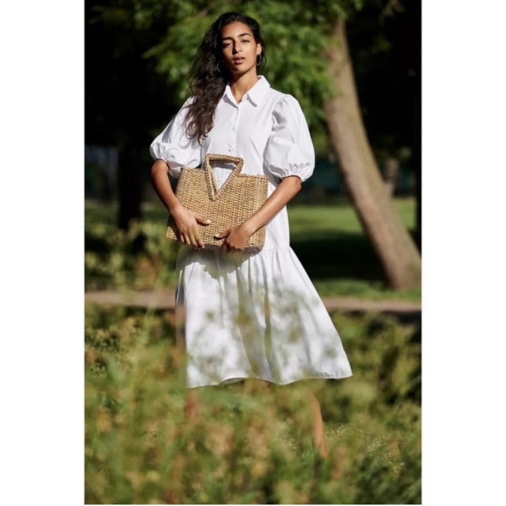 AMADI Anthropologie Cordelia Tiered Midi Shirtdress - Picture 3 of 8